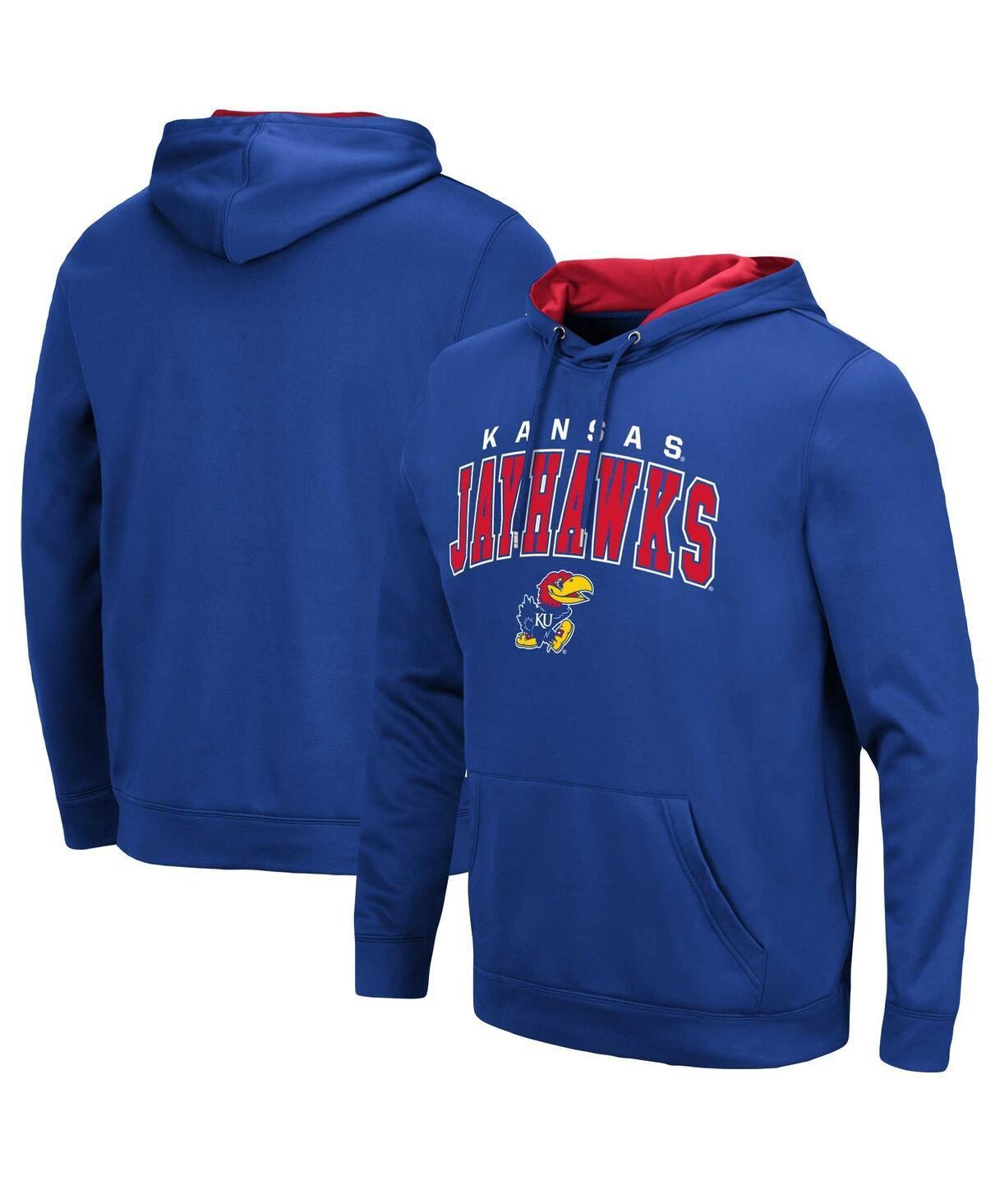 Mens Colosseum Royal Kansas Jayhawks ResistancePullover Hoodie Product Image