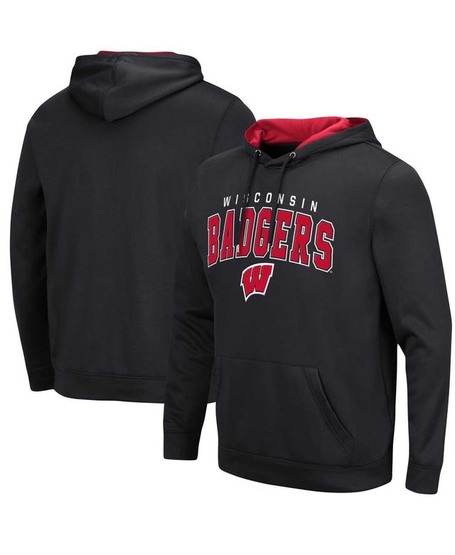 Colosseum Mens Wisconsin Badgers ResistancePullover Hoodie Product Image