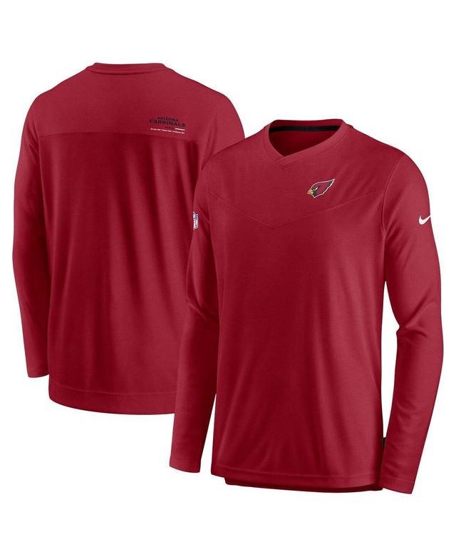 Mens Nike Cardinal Arizona Cardinals 2022 Sideline Coach Chevron Lock Up Performance Long Sleeve T-shirt Product Image