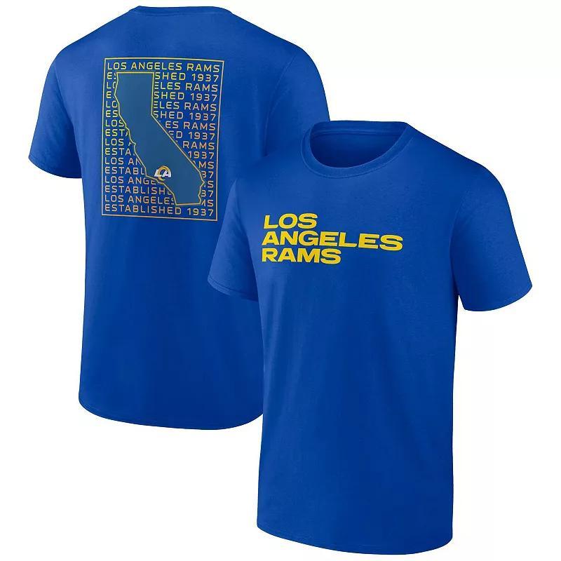 Mens Profile Royal Los Angeles Rams Big & Tall Two-Sided T-Shirt Product Image