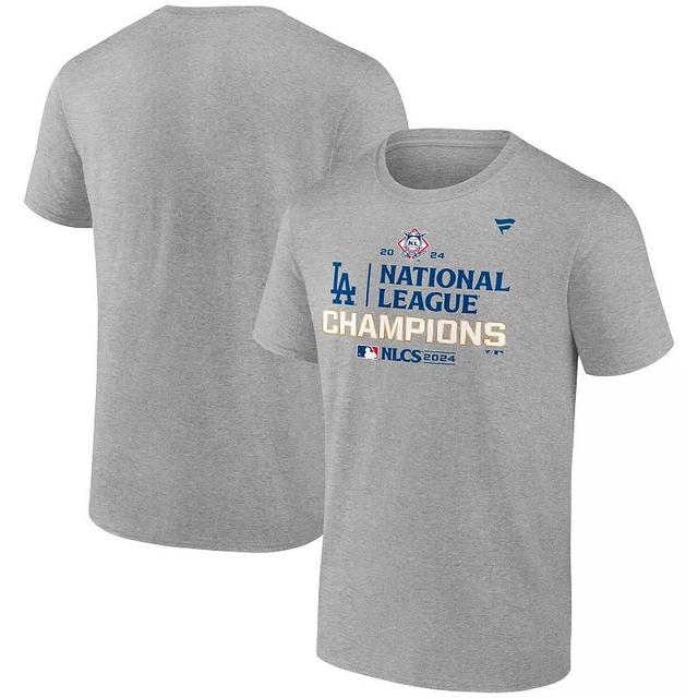 Mens Fanatics Heather Gray Los Angeles Dodgers 2024 National League Champions Locker Room T-Shirt Product Image