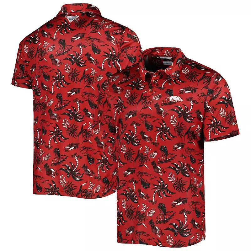 Mens Columbia Cardinal Arkansas Razorbacks Super Terminal Tackle Omni-Shade Polo Shirt Product Image