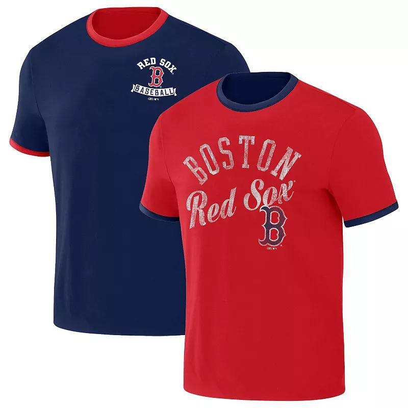 Mens Darius Rucker Collection by Fanatics /Red Boston Red Sox Two-Way Ringer Reversible T-Shirt Blue Product Image