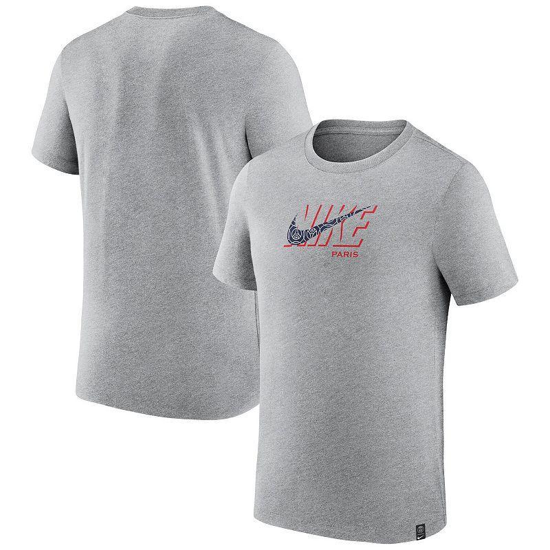 Mens Nike Black Paris Saint-Germain Swoosh Club T-Shirt Grey Product Image