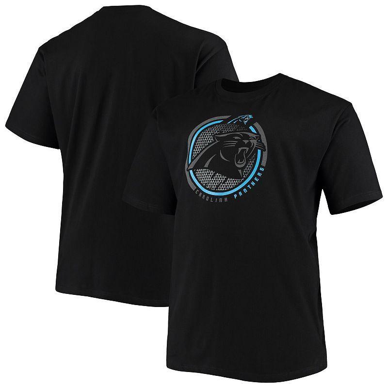 Mens Fanatics Branded Black Carolina Panthers Big & Tall Color Pop T-Shirt Product Image