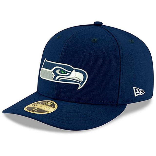 Mens New Era Navy Seattle Seahawks Omaha Low Profile 59FIFTY Structured Hat Blue Product Image