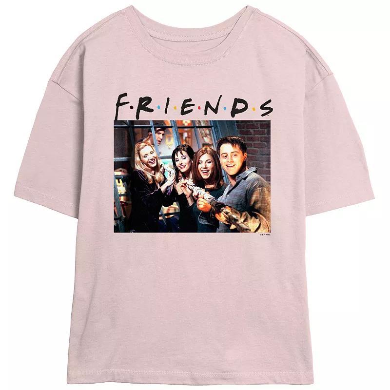 Juniors Friends Long Poking Stick Scene Skimmer Graphic Tee, Womens Product Image