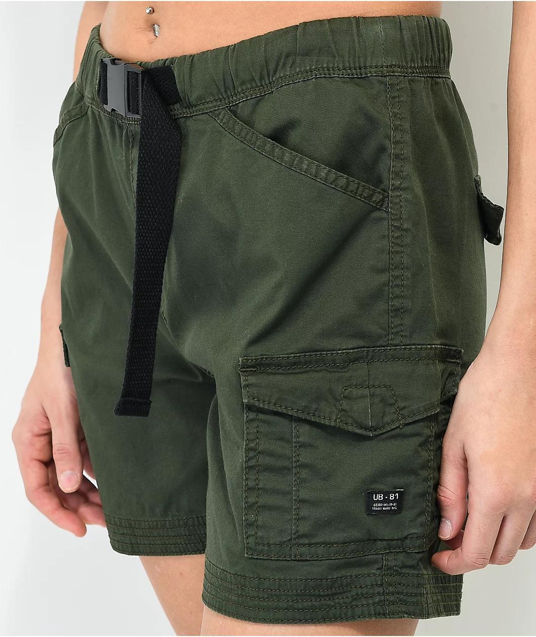 Unionbay Chase Green Utility Belt Shorts Product Image