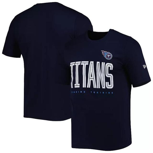 Mens New Era Tennessee Titans Combine Authentic Training Huddle Up T-Shirt Blue Product Image