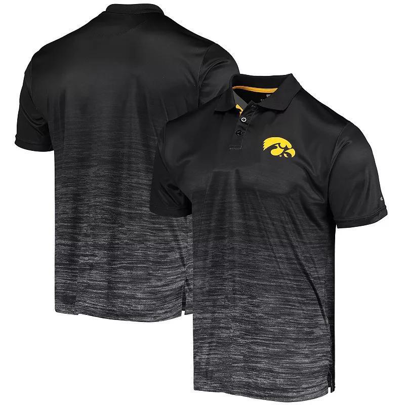 Mens Colosseum Black Iowa Hawkeyes Marshall Polo Product Image