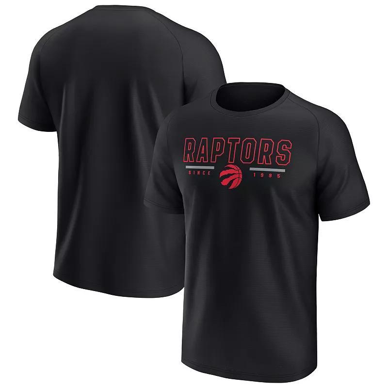 Mens Fanatics Branded Black Toronto Raptors Raglan T-Shirt Product Image