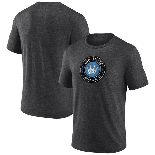 MLS Charlotte FC Mens Short Sleeve Triblend Chest Logo T-Shirt Product Image