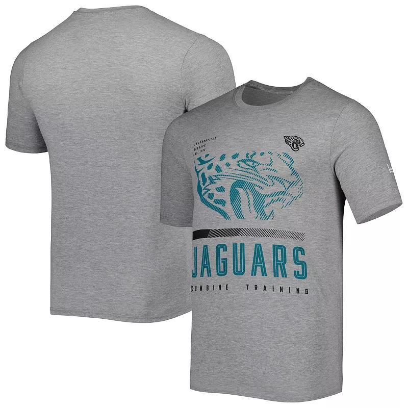 Mens New Era Heathered Gray Jacksonville Jaguars Combine Authentic Red Zone T-Shirt Product Image