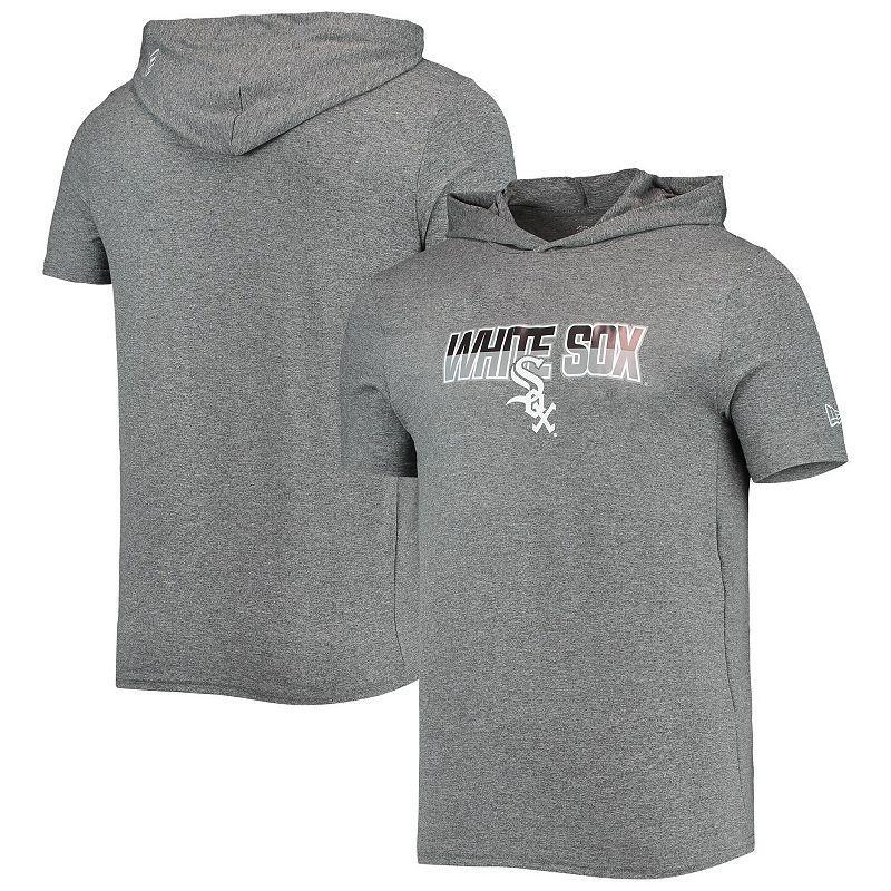 Mens New Era Heathered Gray Chicago White Sox Hoodie T-shirt Product Image