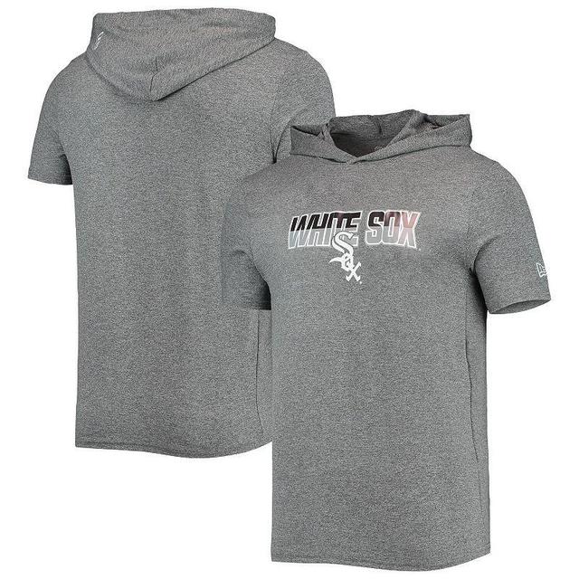 Mens New Era Heathered Gray Chicago White Sox Hoodie T-Shirt Product Image