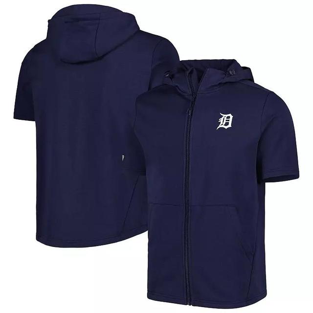 Mens Levelwear New York Yankees Recruit Full-Zip Short Sleeve Hoodie Blue Product Image