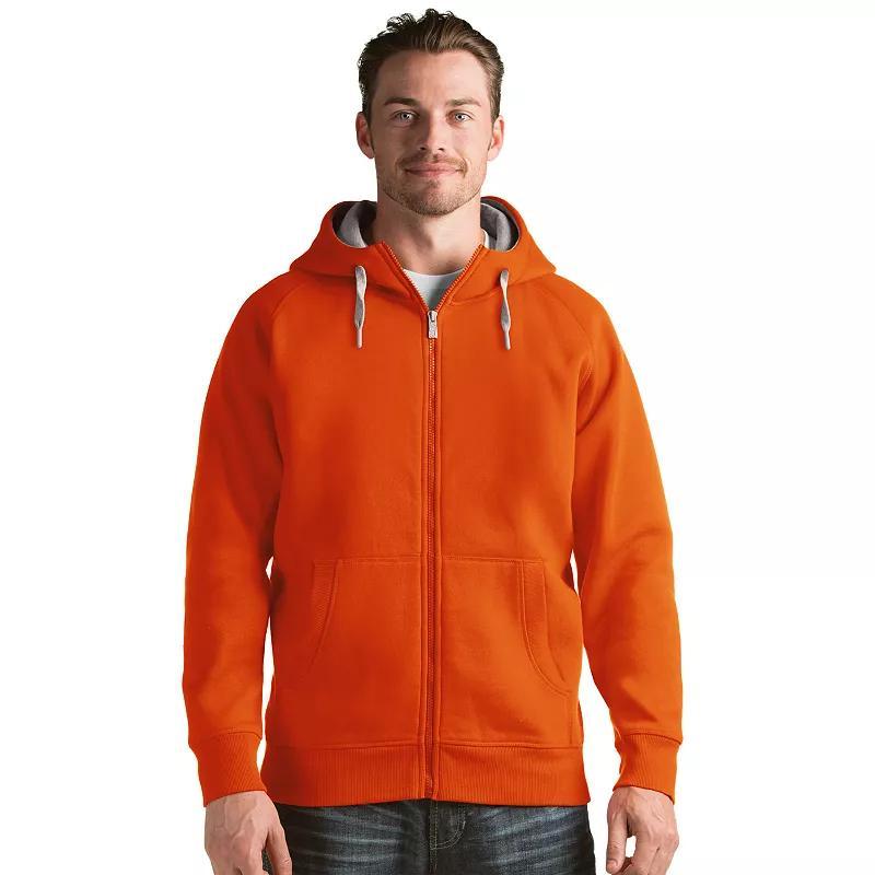 Mens Antigua Victory Full-Zip Hoodie Orange Product Image