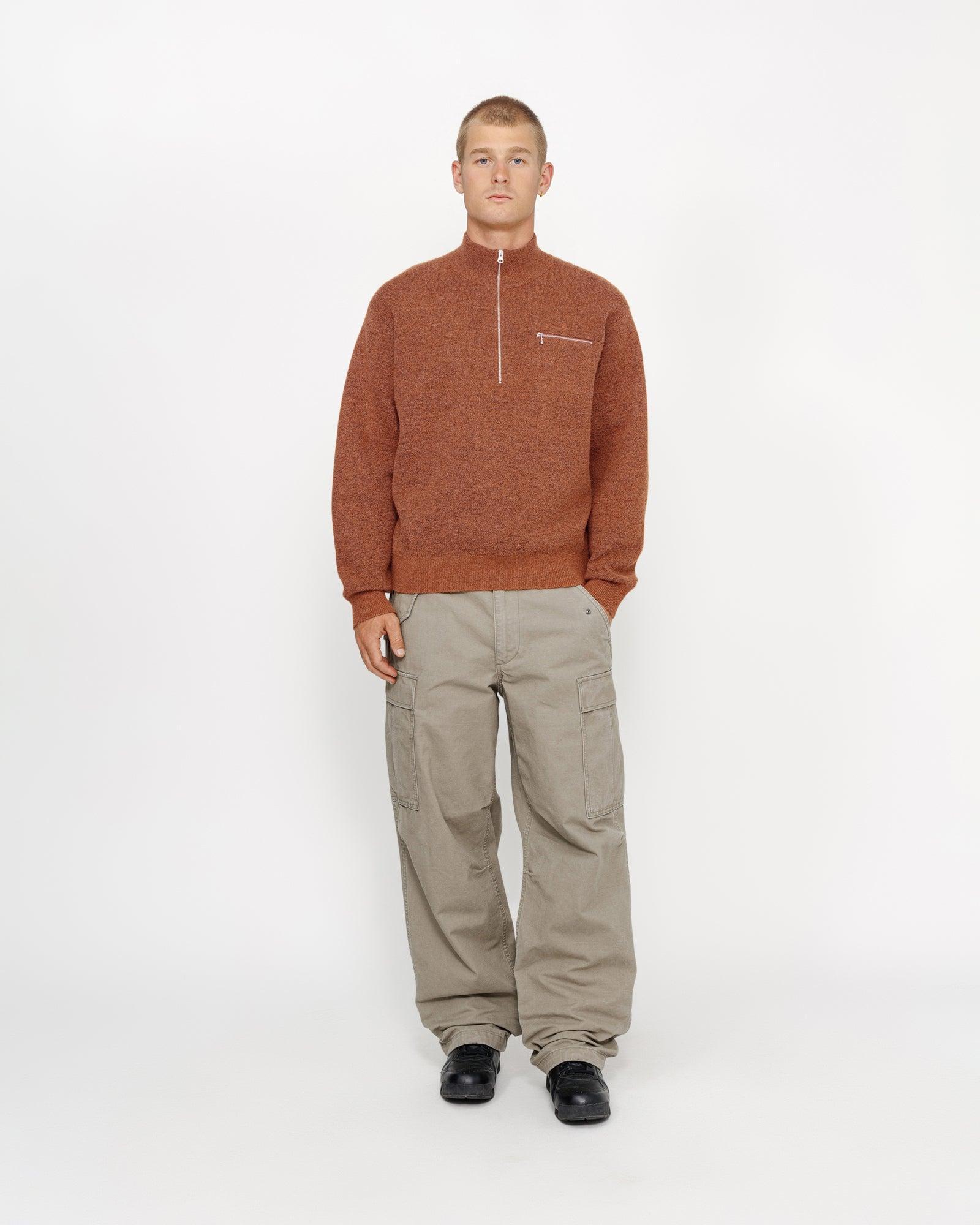 HALF ZIP MOCK NECK SWEATER Male Product Image