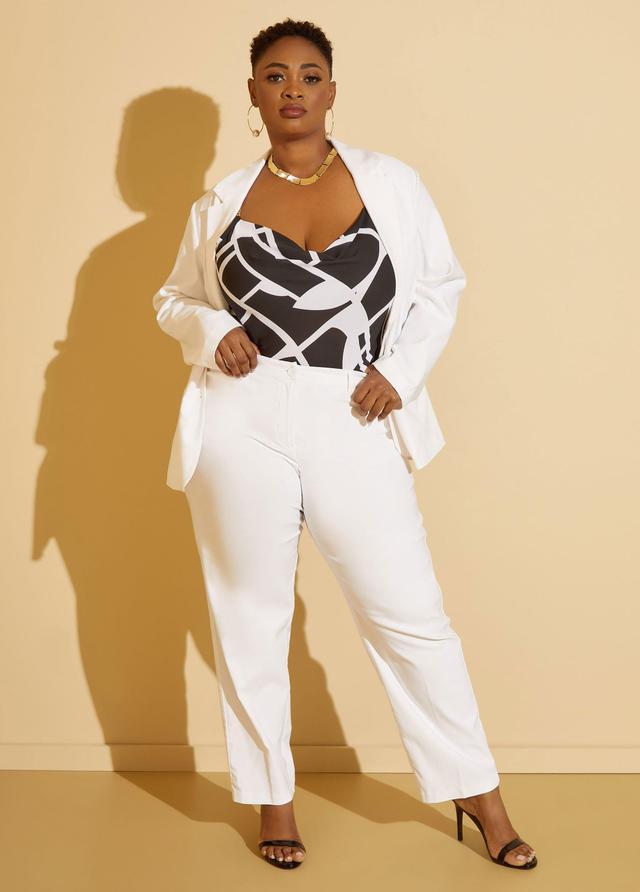 Plus Size Power Twill Suit Blazer Ashley Stewart Product Image