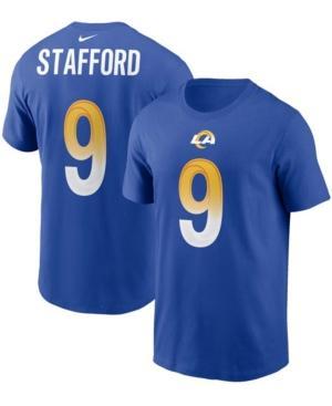 NIKE Men's Matthew Stafford Royal Los Angeles Rams Name And Number T-shirt Product Image