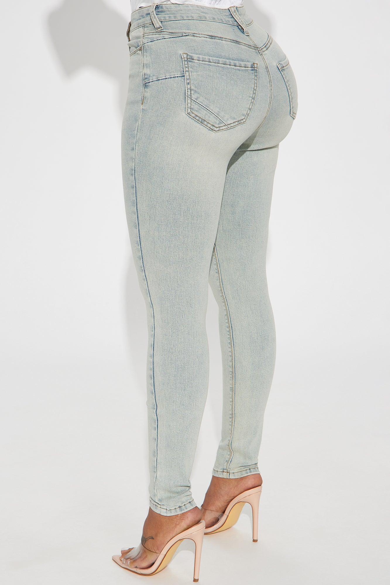 Aria Sculpting Skinny Jeans - Light Wash Product Image