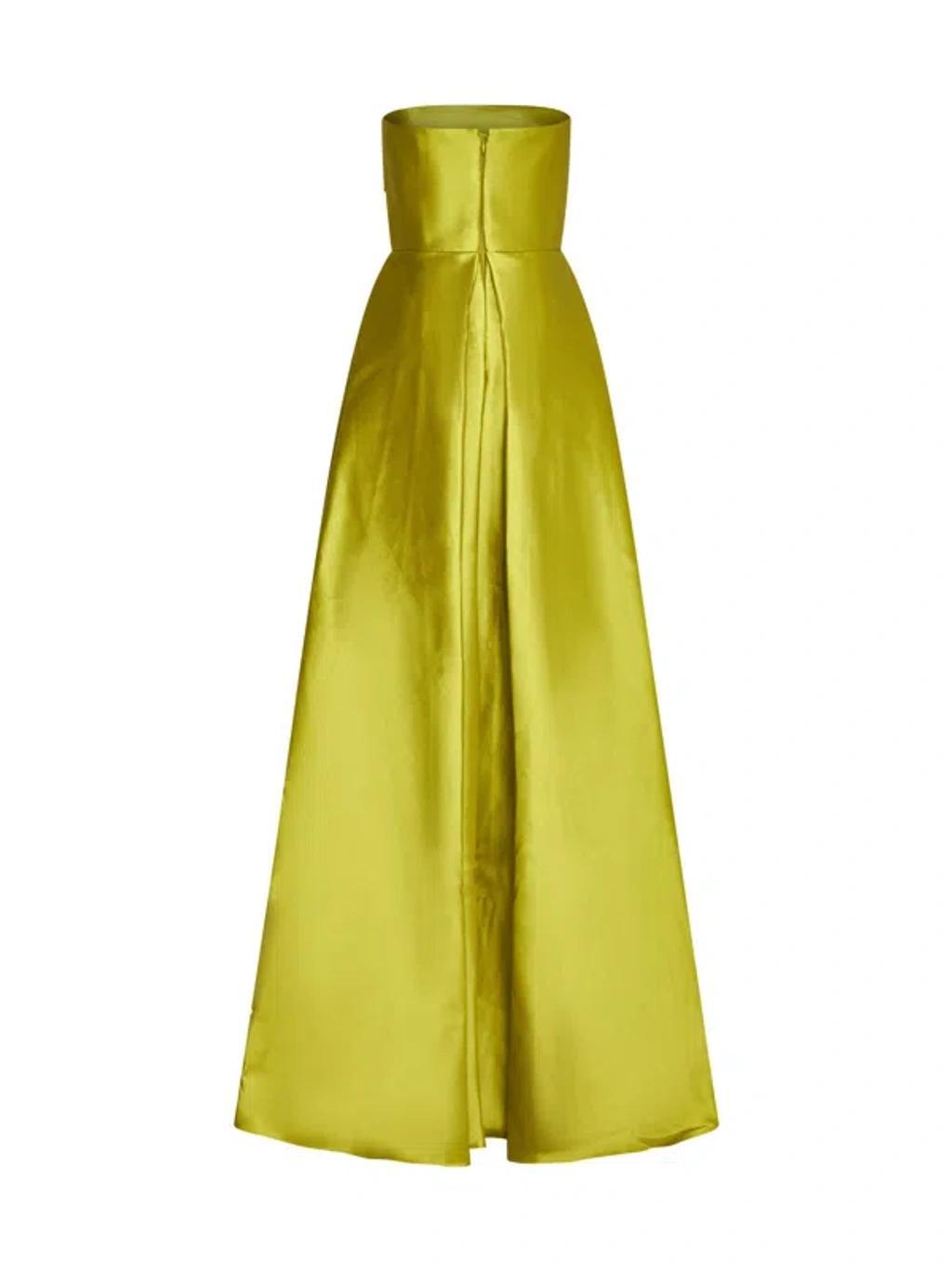 Tiffany Strapless Faille Gown In Yellow Product Image