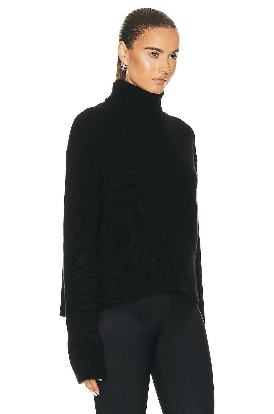 SPRWMN Heavy Cashmere Turtleneck Sweater in Black - Black. Size S (also in ). Product Image