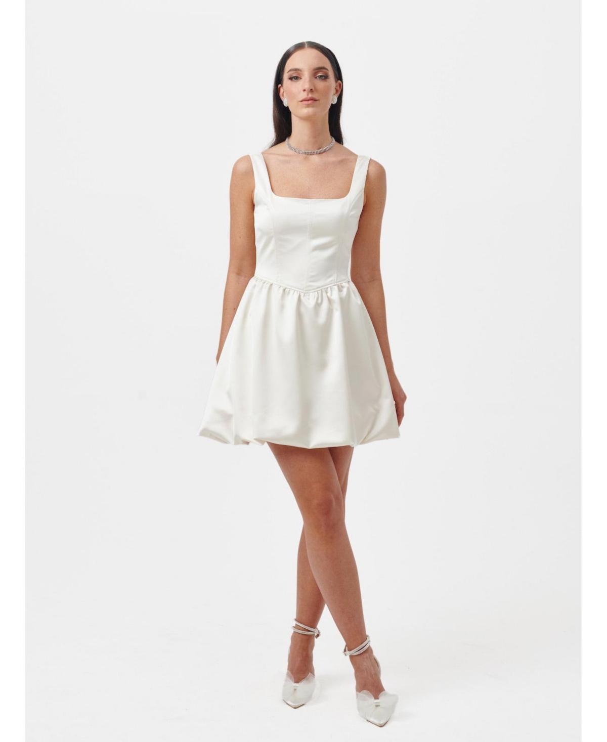 NanaS Womens Fit & flare mini cocktail dress with puffed skirt and corset top Product Image