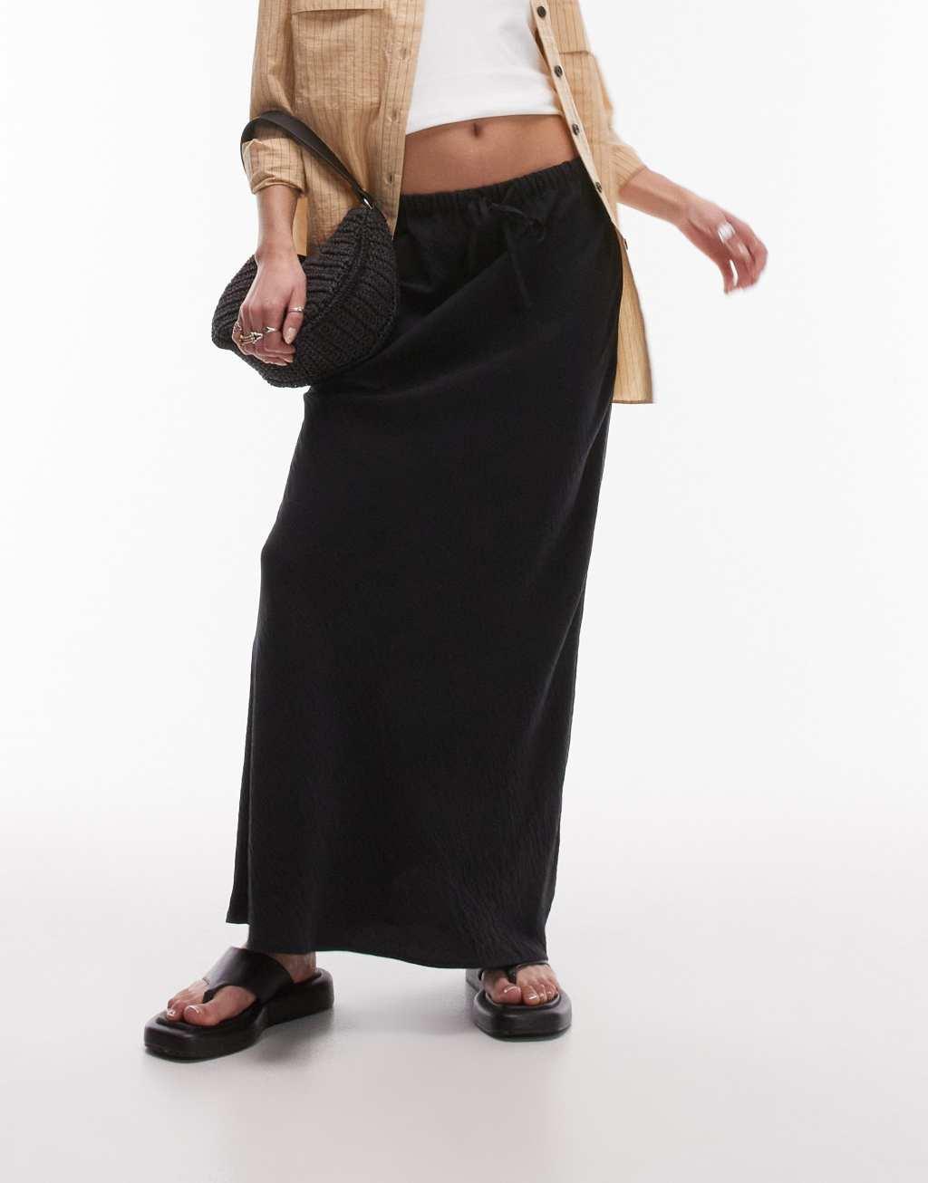 Topshop satin bias maxi skirt Product Image