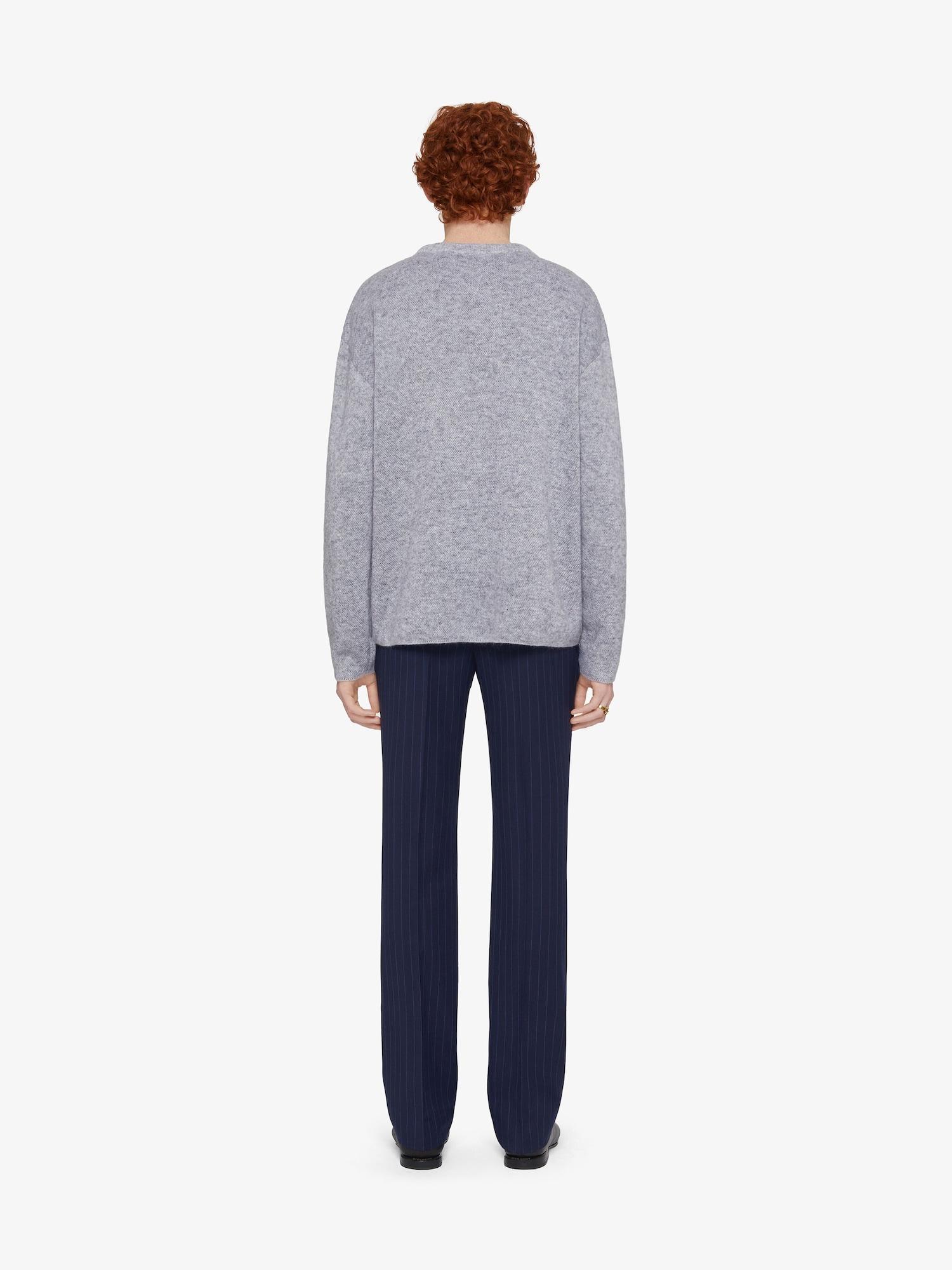 Sweater in wool and mohair with cat jacquard Product Image