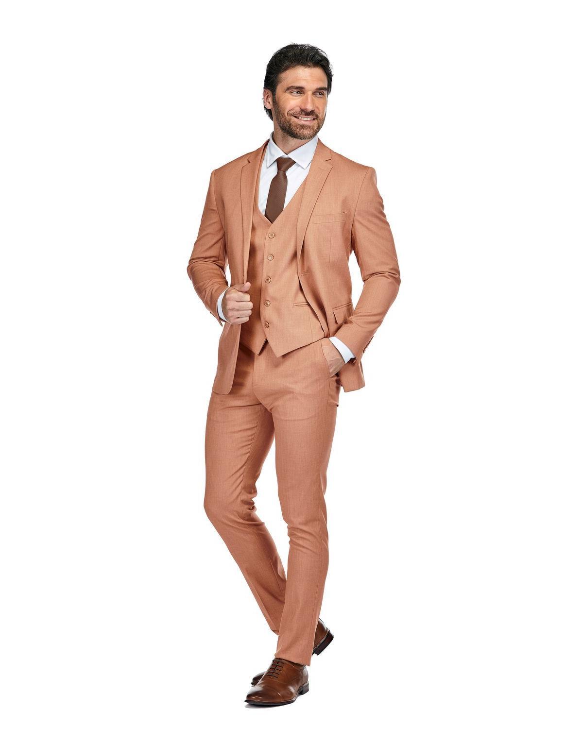 Gino Vitale Mens Skinny Fit Stretch 3-Piece Suit Product Image