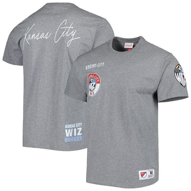 Mens Mitchell & Ness Heather Gray Sporting Kansas City City T-shirt Product Image