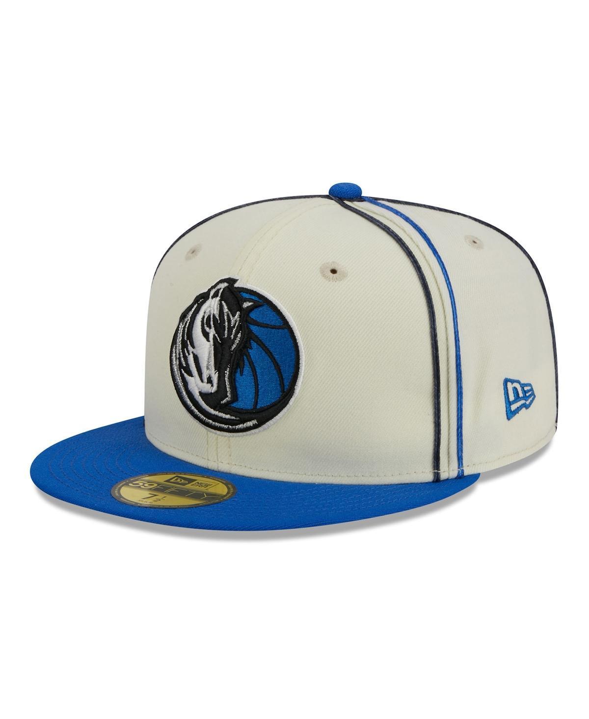 Mens New Era Cream Dallas Mavericks Piping 2-Tone 59FIFTY Fitted Hat - Cream Product Image