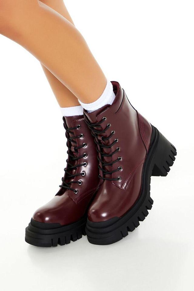 Lug-Sole Combat Boots | Forever 21 Product Image