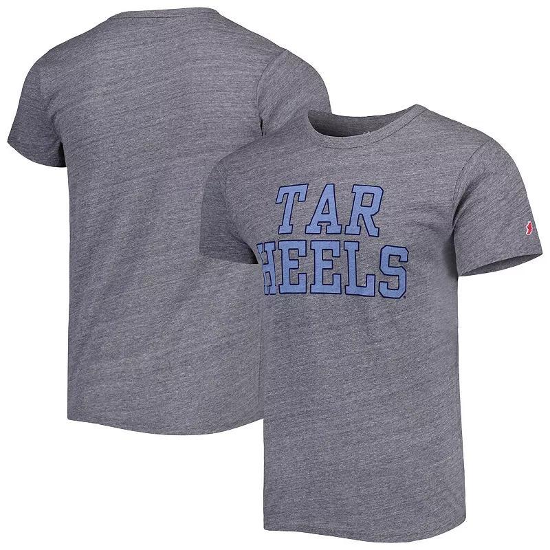 Mens League Collegiate Wear Heather Gray North Carolina Tar Heels Local Victory Falls Tri-Blend T-Shirt Product Image