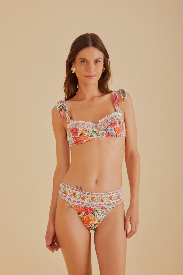 Bloom Garden Bikini Bottom, BLOOM GARDEN OFF-WHITE / XL Product Image