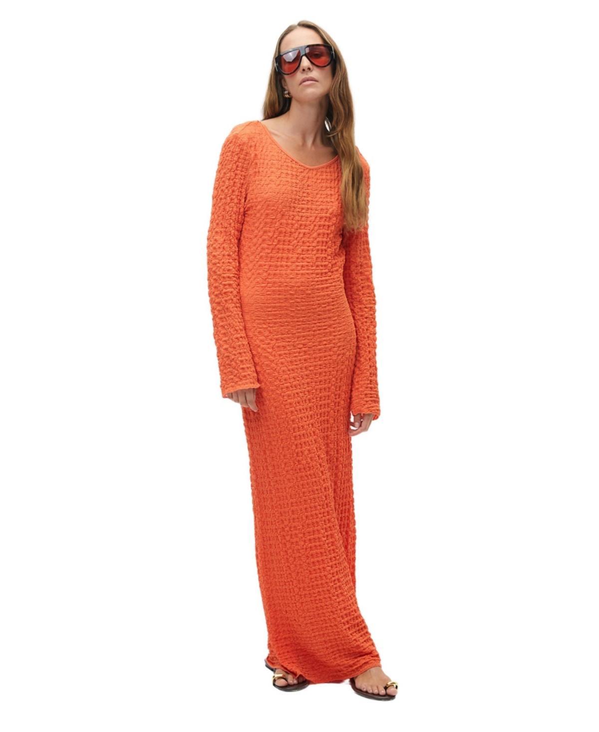 Womens Textured Long Dress - Light product image