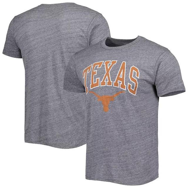 Mens League Collegiate Wear Heather Gray Texas Longhorns 1965 Arch Victory Falls Tri-Blend T-Shirt Product Image