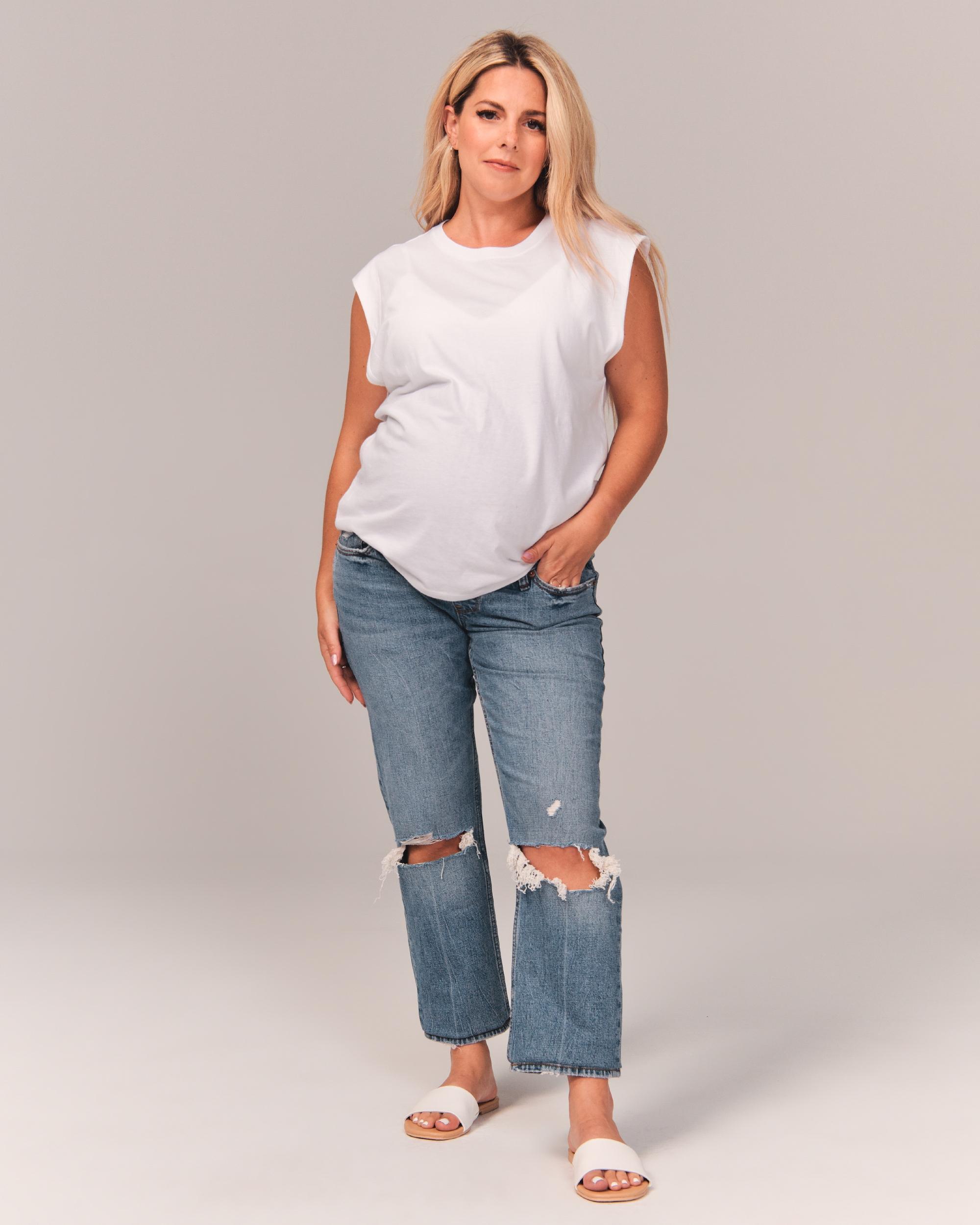 Maternity Ankle Straight Jean Product Image