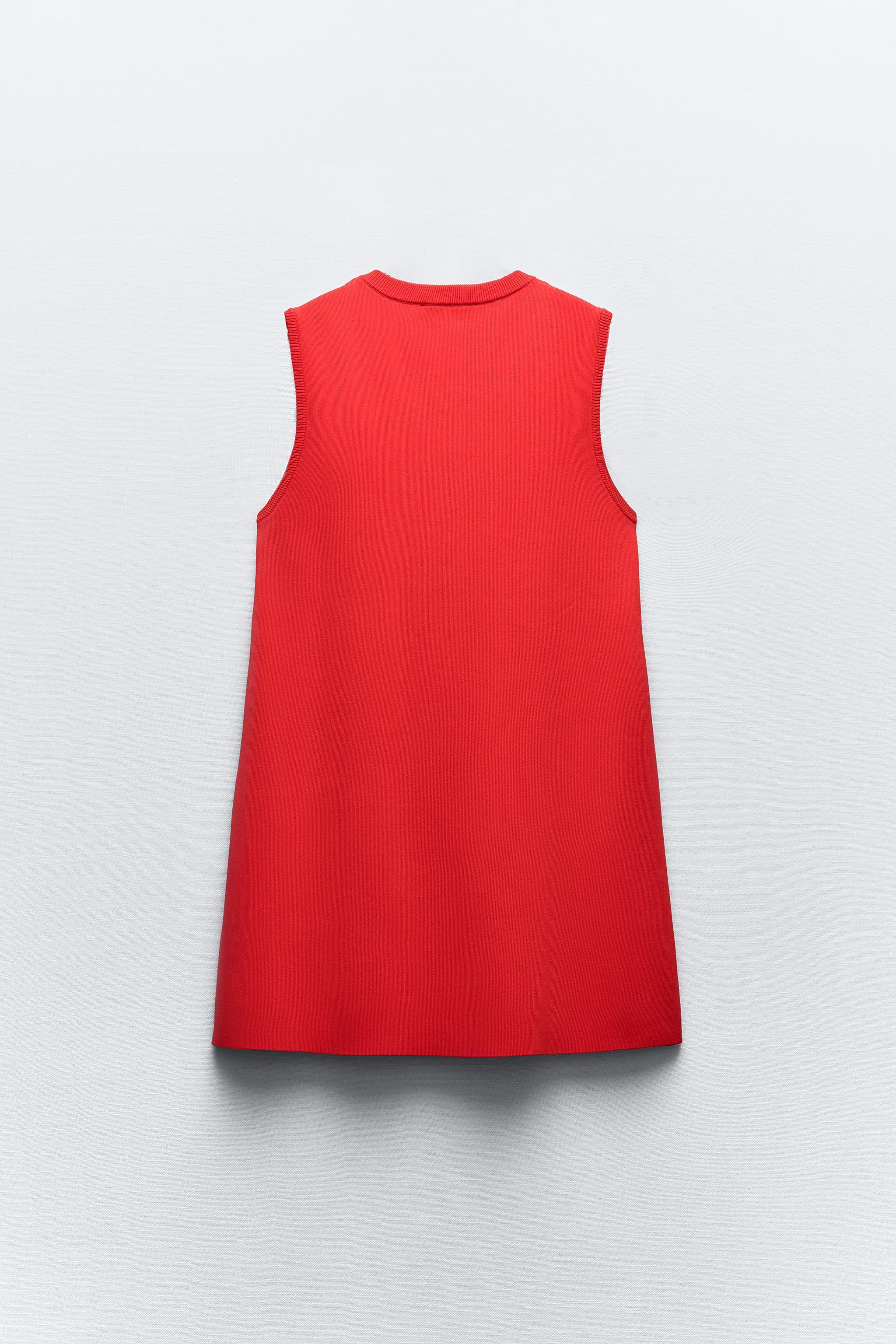 SHORT PLAIN KNIT DRESS Product Image