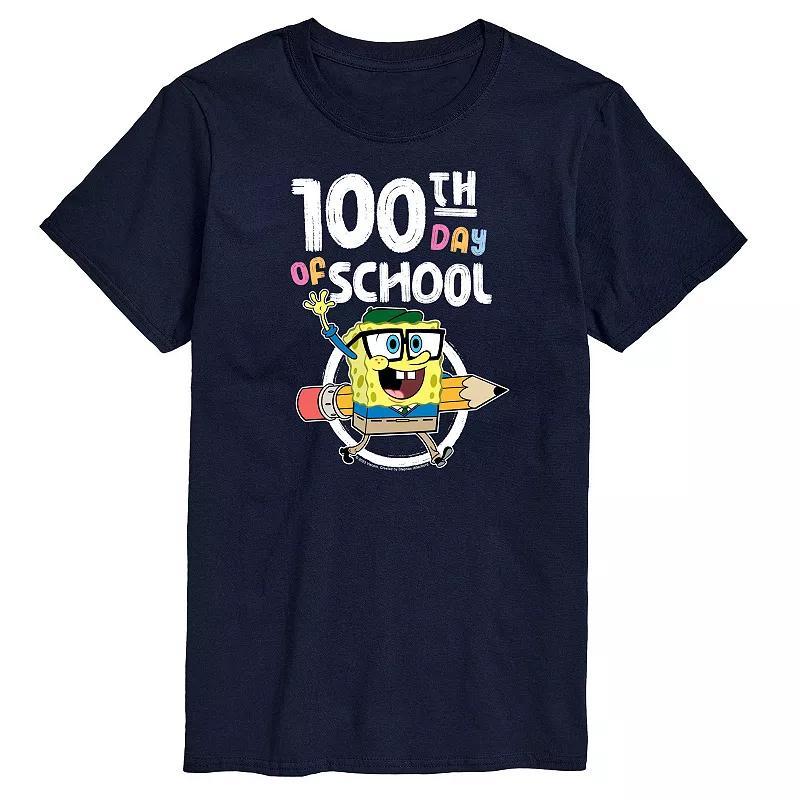 Mens SpongeBob SquarePants 100th Day Graphic Tee Product Image