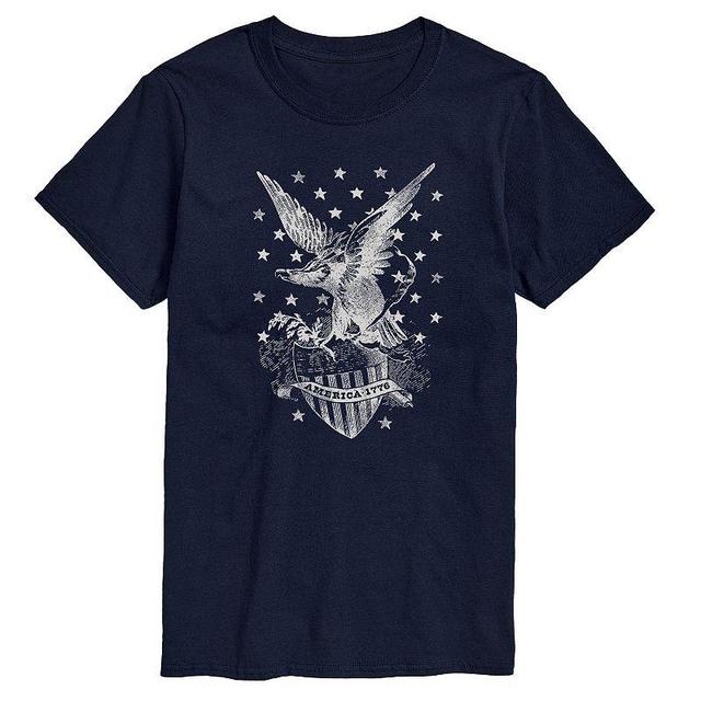 Mens America Eagle Stars Graphic Tee Blue Product Image