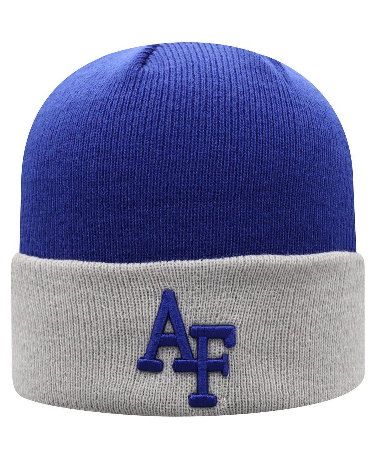 Mens Top of the World Royal/Gray Air Force Falcons Core 2-Tone Cuffed Knit Hat Product Image