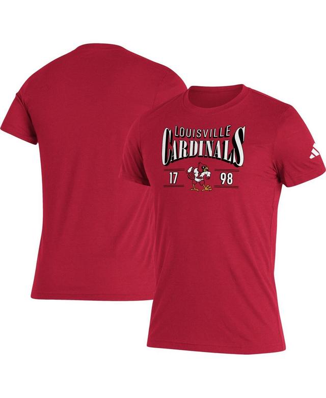 Mens adidas Louisville Cardinals Along The Shadow Tri-Blend T-Shirt Product Image