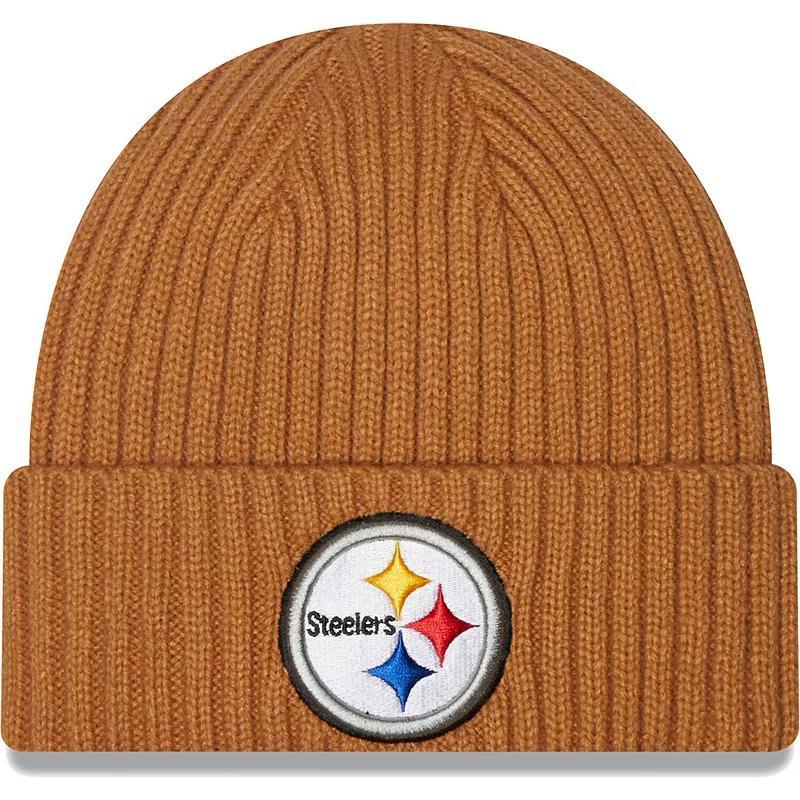 Mens New Era Pittsburgh Steelers Core Classic Cuffed Knit Hat Product Image