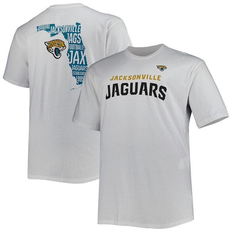 Mens Fanatics Branded White Jacksonville Jaguars Big & Tall Hometown Collection Hot Shot T-Shirt Product Image