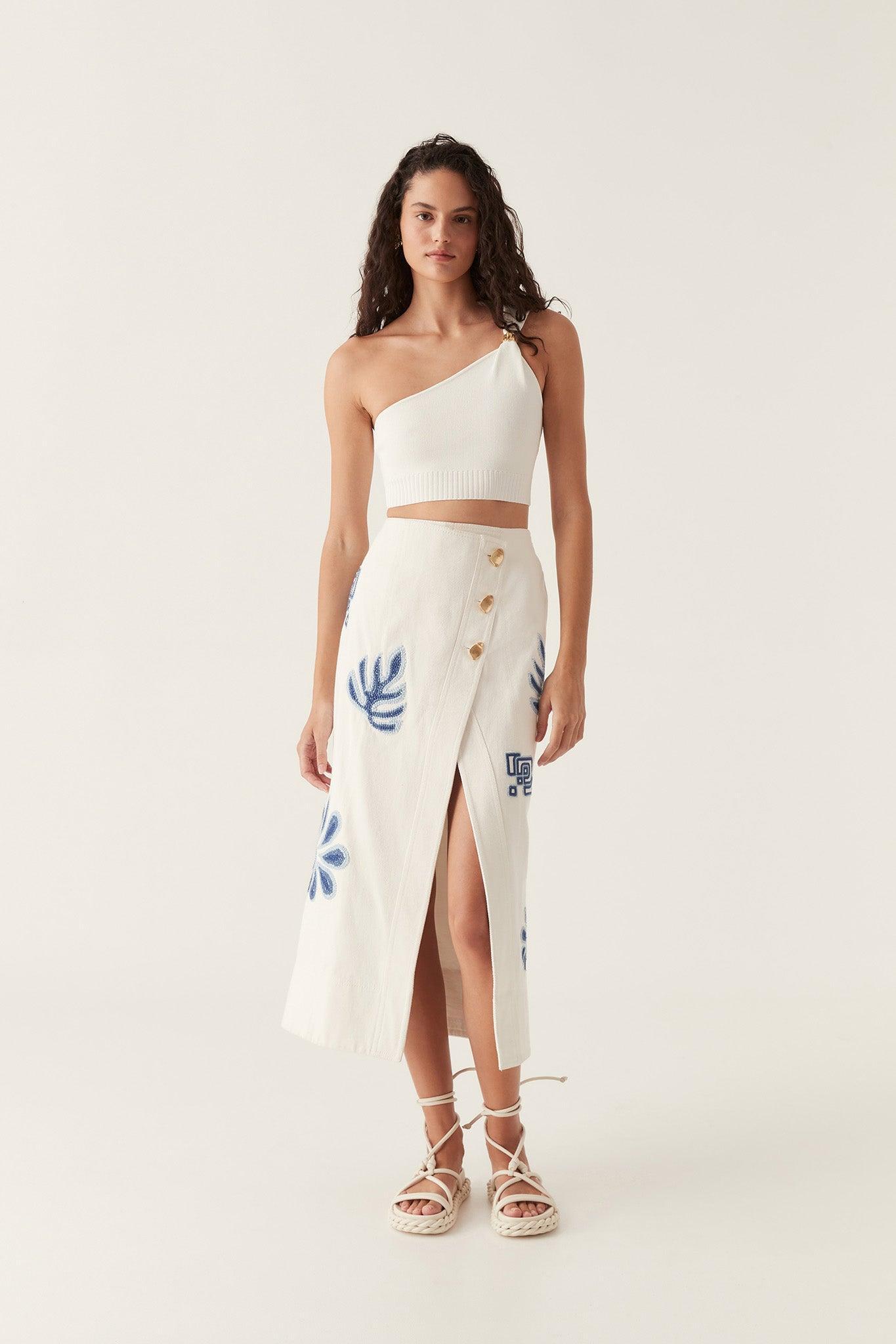 Esprit Embroidered Midi Skirt Product Image