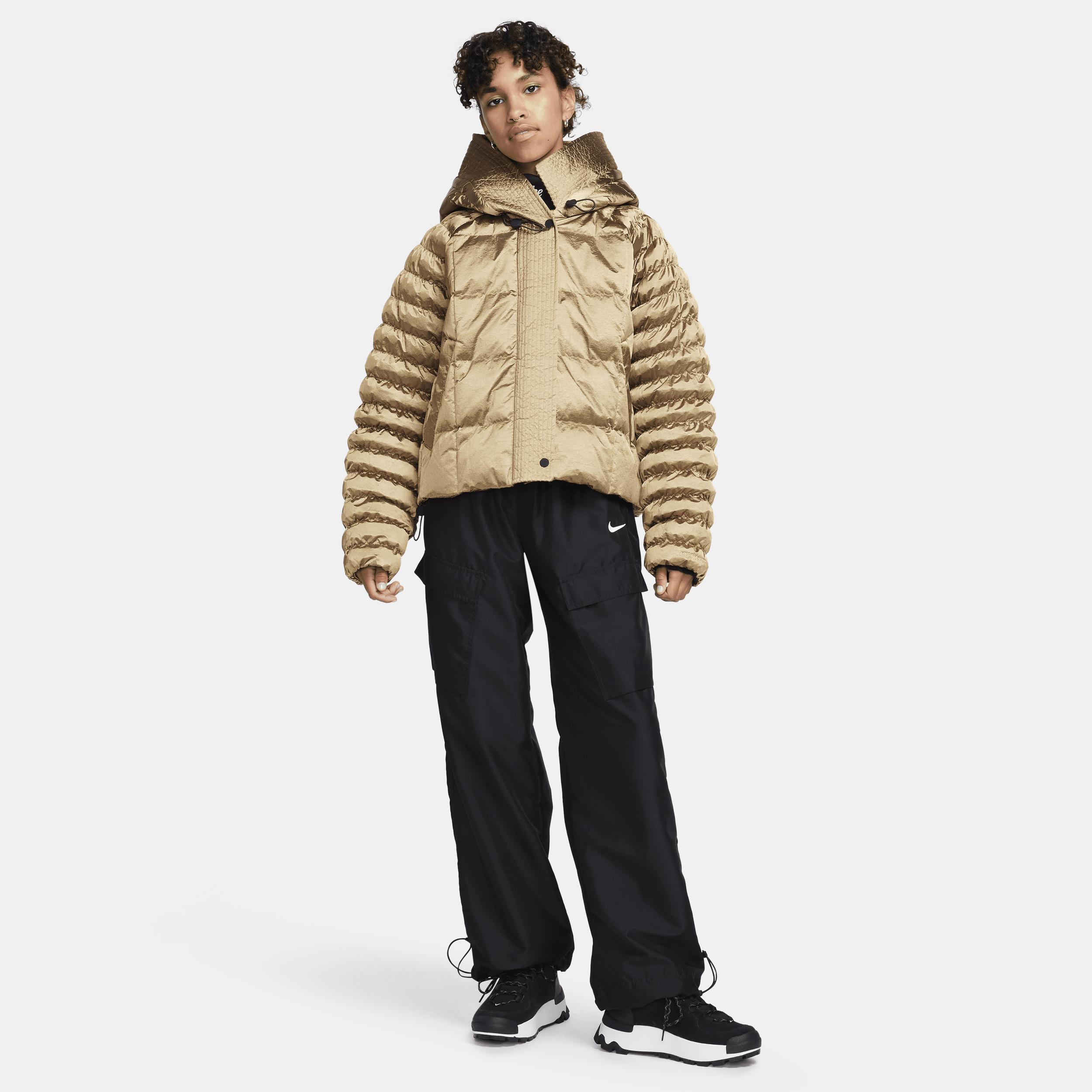 Women's Nike Sportswear Swoosh Puffer Shine PrimaLoftÂ® Therma-FIT Oversized Hooded Jacket Product Image