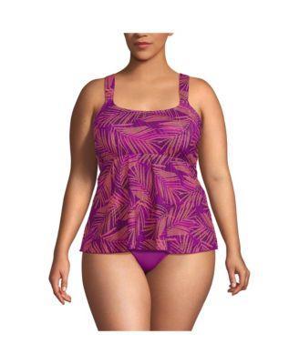 Plus Size Flutter Tankini Top Product Image