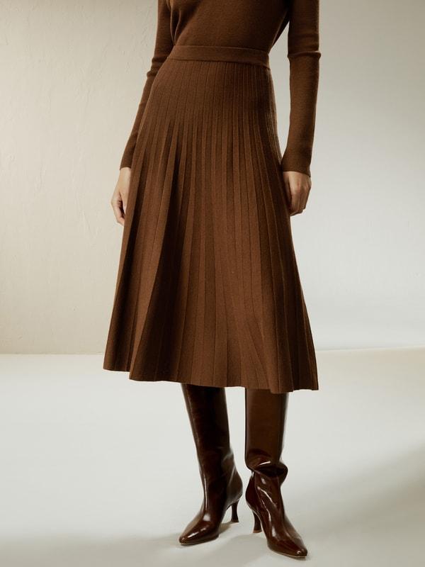 Collegiate Ultra-fine Merino Wool Skirt Product Image